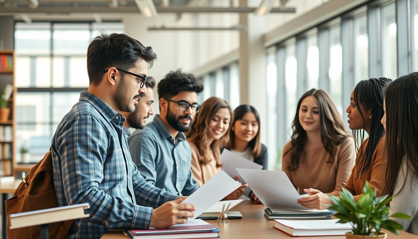 Structured study materials and learning resources on a desk