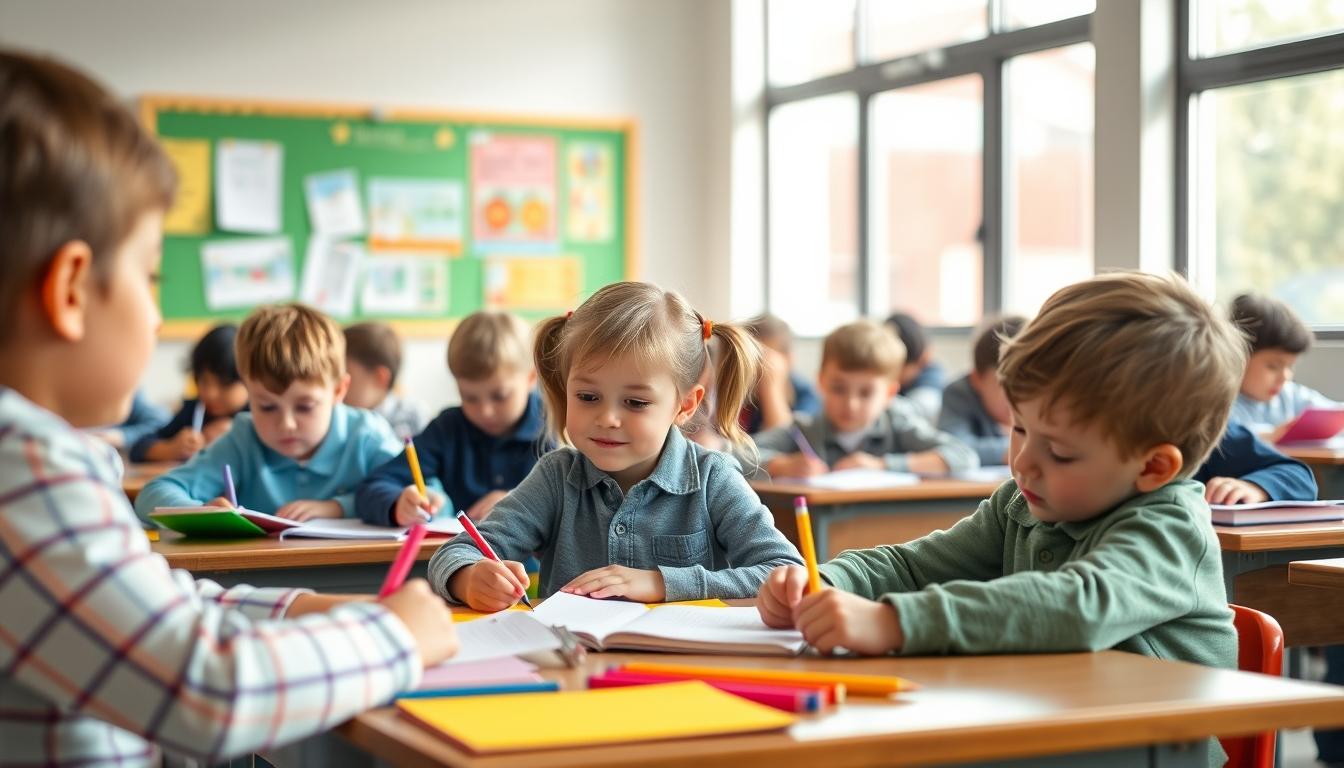 Student using a study guide to organize academic notes